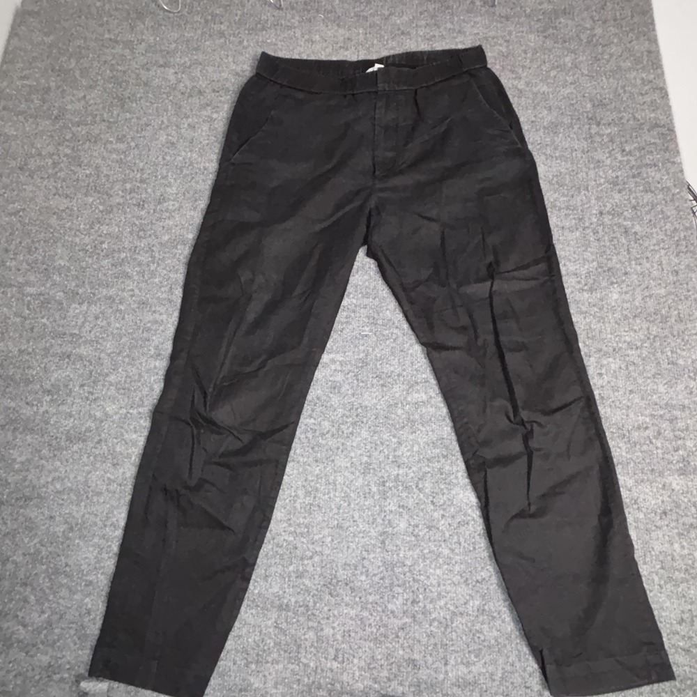 COS Pants Mens 36R Black Slim‎ Tapered Chinos Elastic Waist Zip Fly Pockets